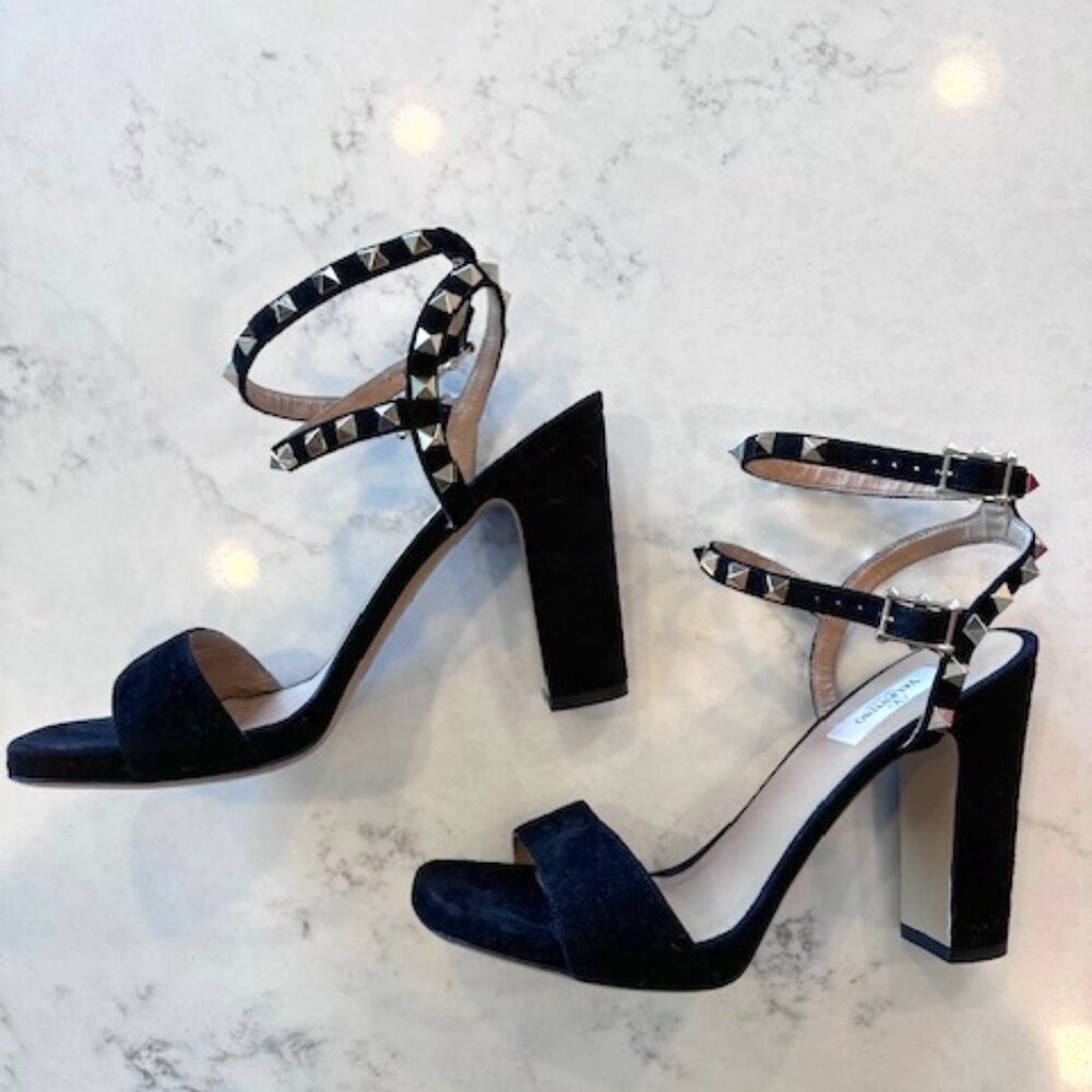 Valentino Rockstud Stacked Heel